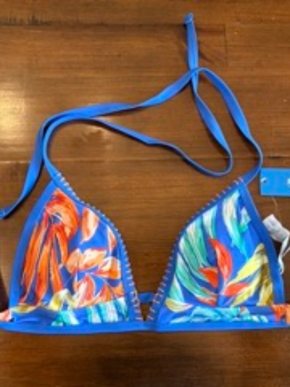 Blue Tropical Swimsuit Set